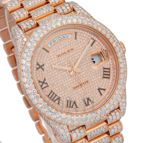 Rolex Day-Date 228235 40MM Rose Gold Diamond Dial With 25.25 CT Diamonds