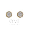 10K GOLD BAGUETTE AND ROUND DIAMOND EARRINGS 0.46 CTW
