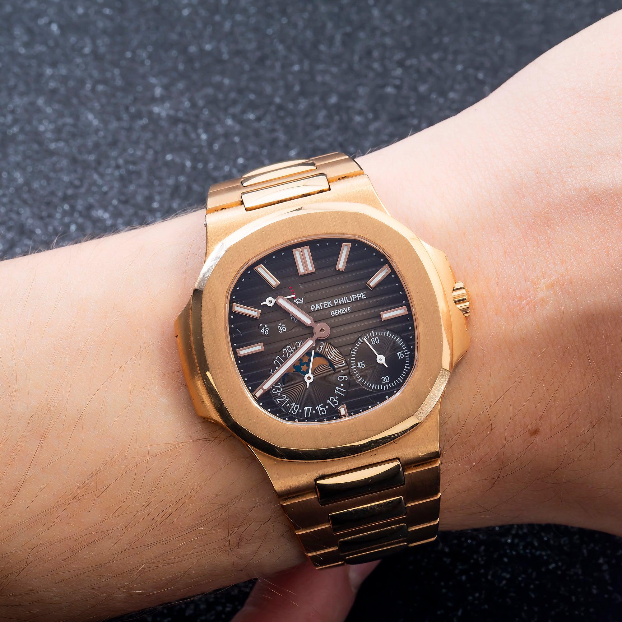 Patek Philippe Nautilus 40MM 5712/1R-001 Brown Dial Rose Gold Bezel 18K Rose Gold Bracelet