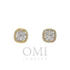 10K GOLD BAGUETTE AND ROUND DIAMOND EARRINGS 0.52 CTW