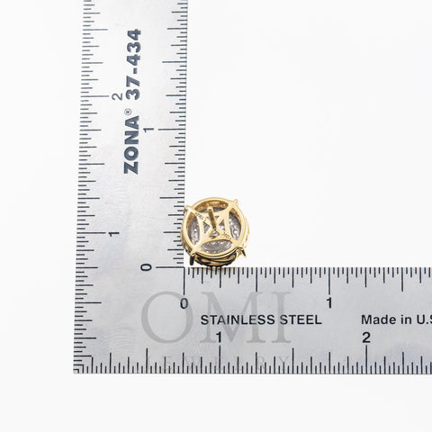 10K GOLD ROUND DIAMOND CLUSTER EARRINGS 1.19 CTW