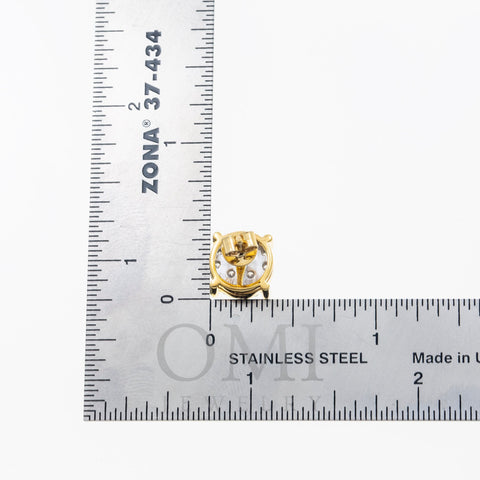 10K GOLD ROUND DIAMOND CLUSTER EARRINGS 1.22 CTW