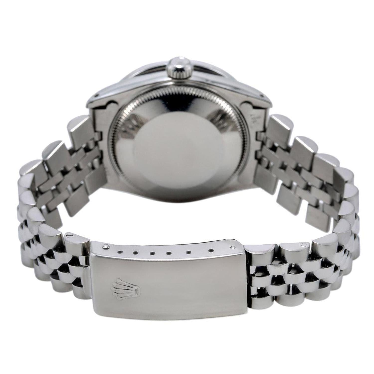 Rolex Datejust 31MM 78274 Silver Diamond Dial Diamond Bezel Stainless Steel Jubilee Bracelet 1.05ct
