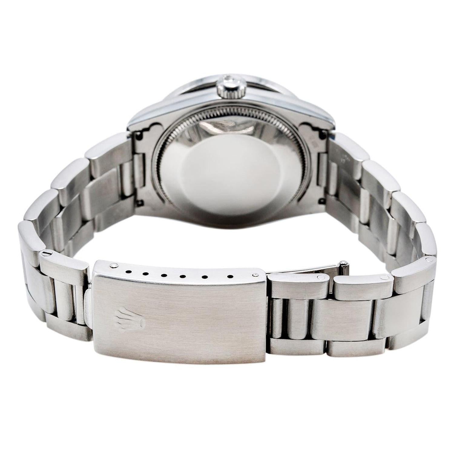 Rolex Datejust 31MM 78240 Blue Diamond Dial Diamond Bezel Stainless Steel Oyster Bracelet 1.05ct