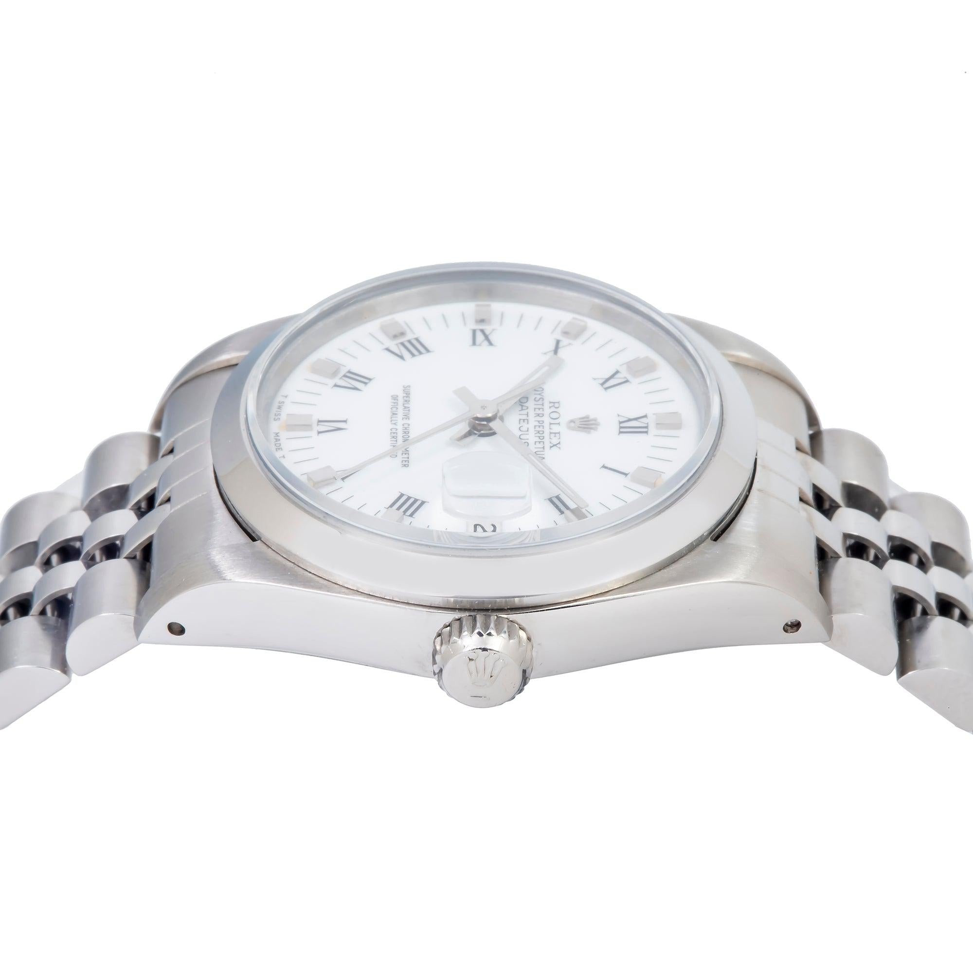 Rolex Datejust 31MM 78274 White Roman Dial Smooth Bezel Stainless Steel Jubilee Bracelet