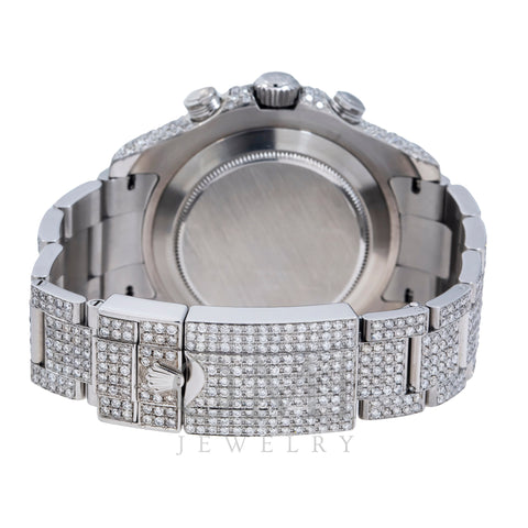 Rolex Yacht-Master II 116680 44MM White Dial And Diamond Bezel With Diamond Bracelet