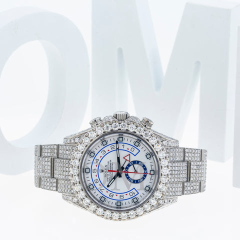 Rolex Yacht-Master II 116680 44mm White Dial and Diamond Bezel with