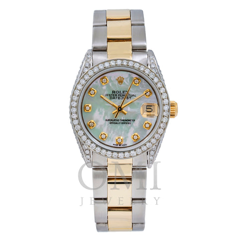 Rolex Datejust 6824 31MM Mother Of Pearl Diamond Dial With Two-Tone Bracelet