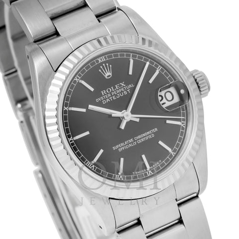 Rolex Datejust 68274 31MM Black Dial With Stainless Steel Oyster Bracelet