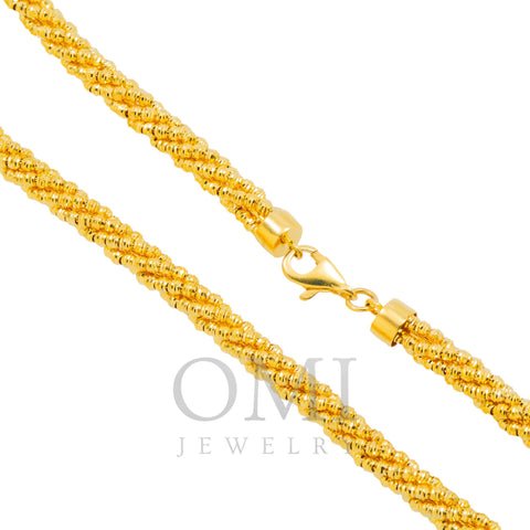 10K GOLD 4.8MM SOLID LASER MOON CHAIN