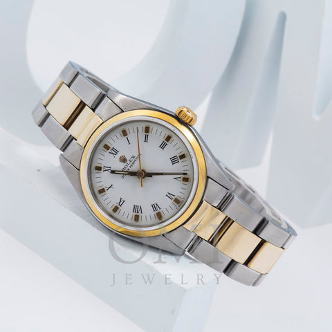 Rolex Oyster Perpetual 6748 31MM White Dial With Two-Tone Oyster Bracelet