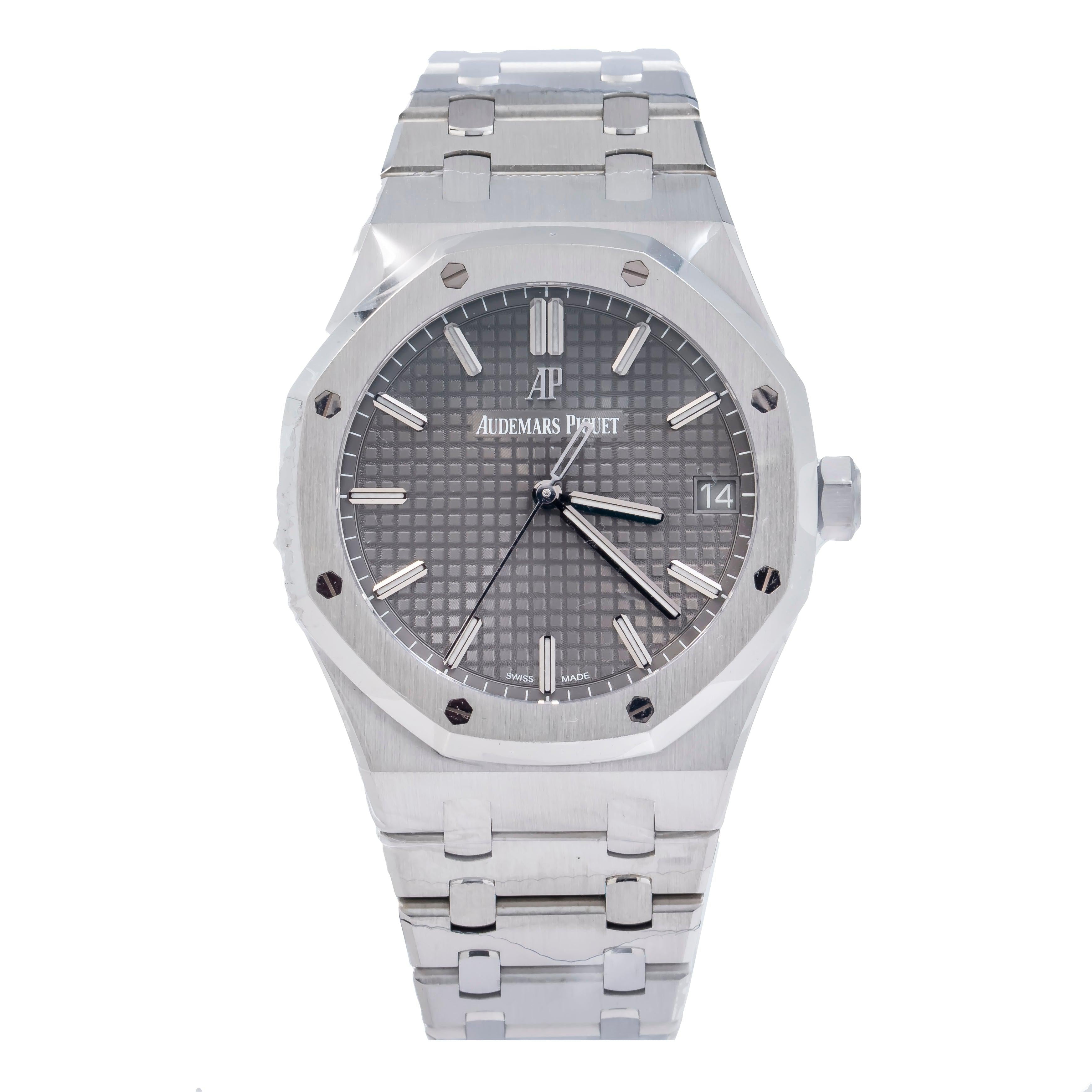 Audemars Piguet Royal Oak 41MM 15500ST.OO.1220ST.02 Gray Dial Stainless Steel Bezel Stainless Steel Bracelet