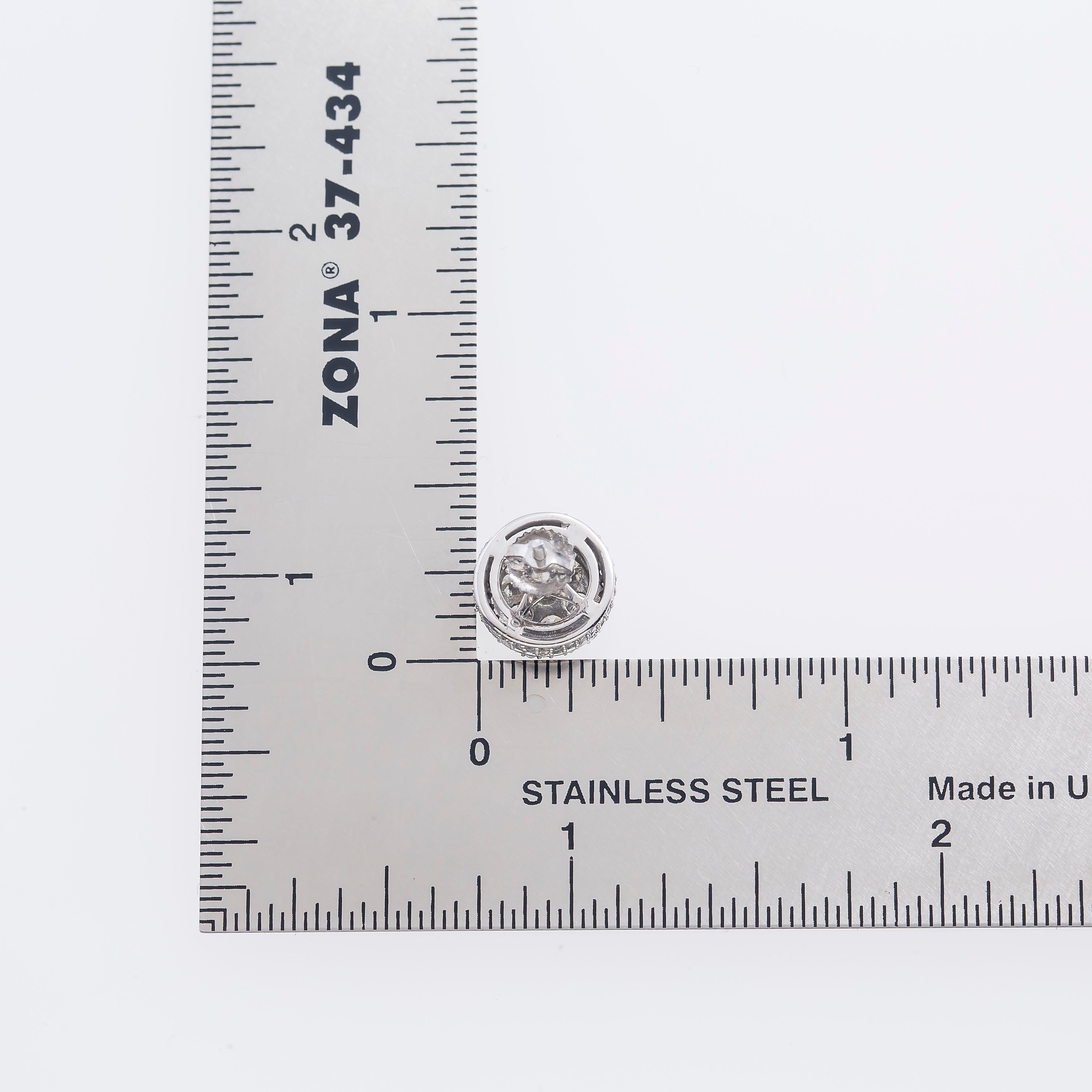 10K GOLD ROUND DIAMOND CLUSTER EARRINGS 1.41 CTW