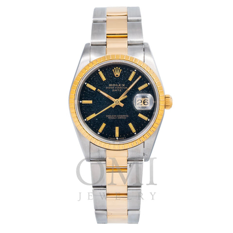 Rolex Date 15233 34MM Black Dial With Two Tone Oyster Bracelet