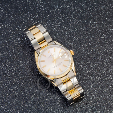 Rolex Date 1550 34MM Champagne Dial With Two Tone Oyster Bracelet