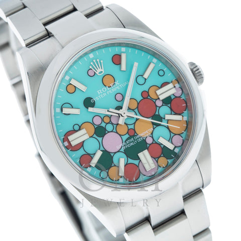 Rolex Oyster Perpetual 124300 41MM Turquoise Celebration Dial With Oyster Bracelet