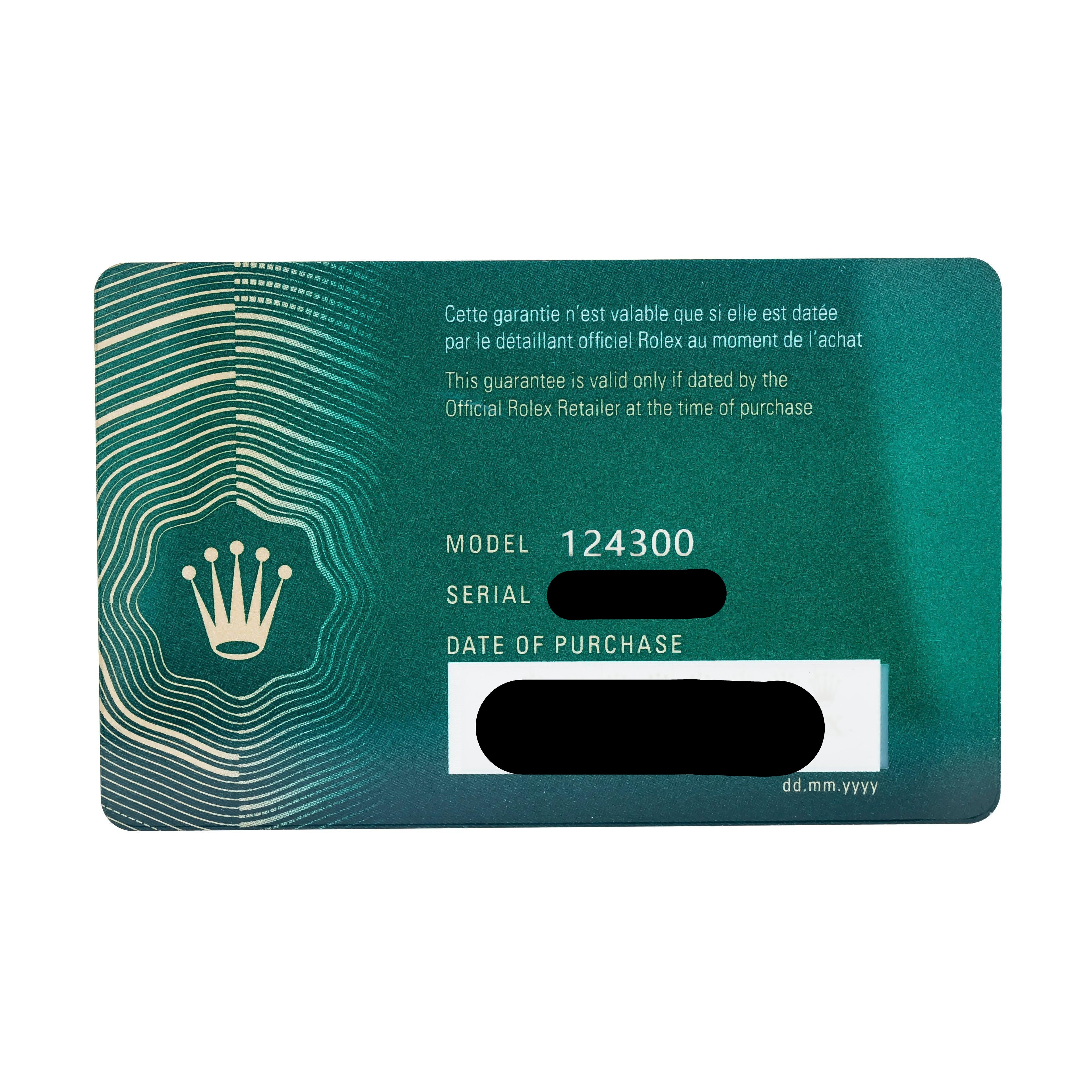 Rolex Oyster Perpetual 41MM 124300 Turquoise Celebration Dial Smooth Bezel Stainless Steel Oyster Bracelet