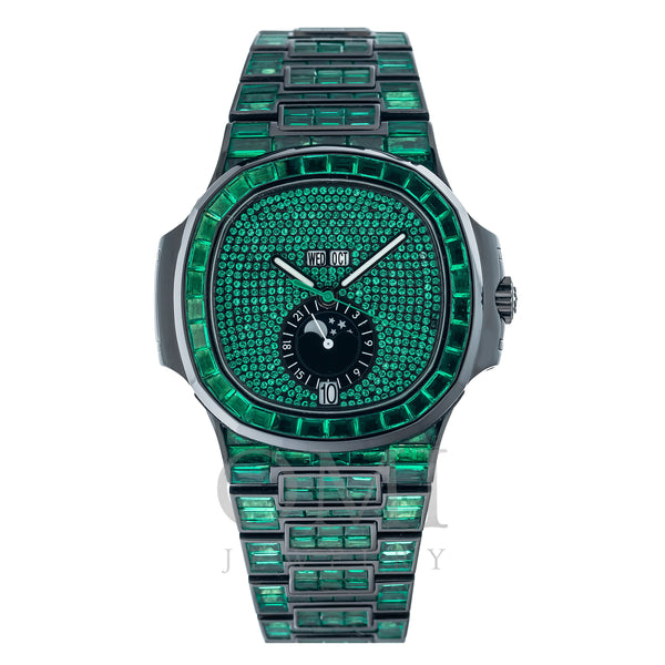 Patek Philippe Nautilus 5726/1A 40MM Green Gemstone Dial With Green Ge ...