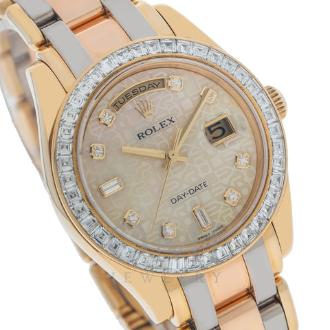 Rolex Day-Date Special Edition Tridor Masterpiece 18948 39MM Champagne Diamond Dial