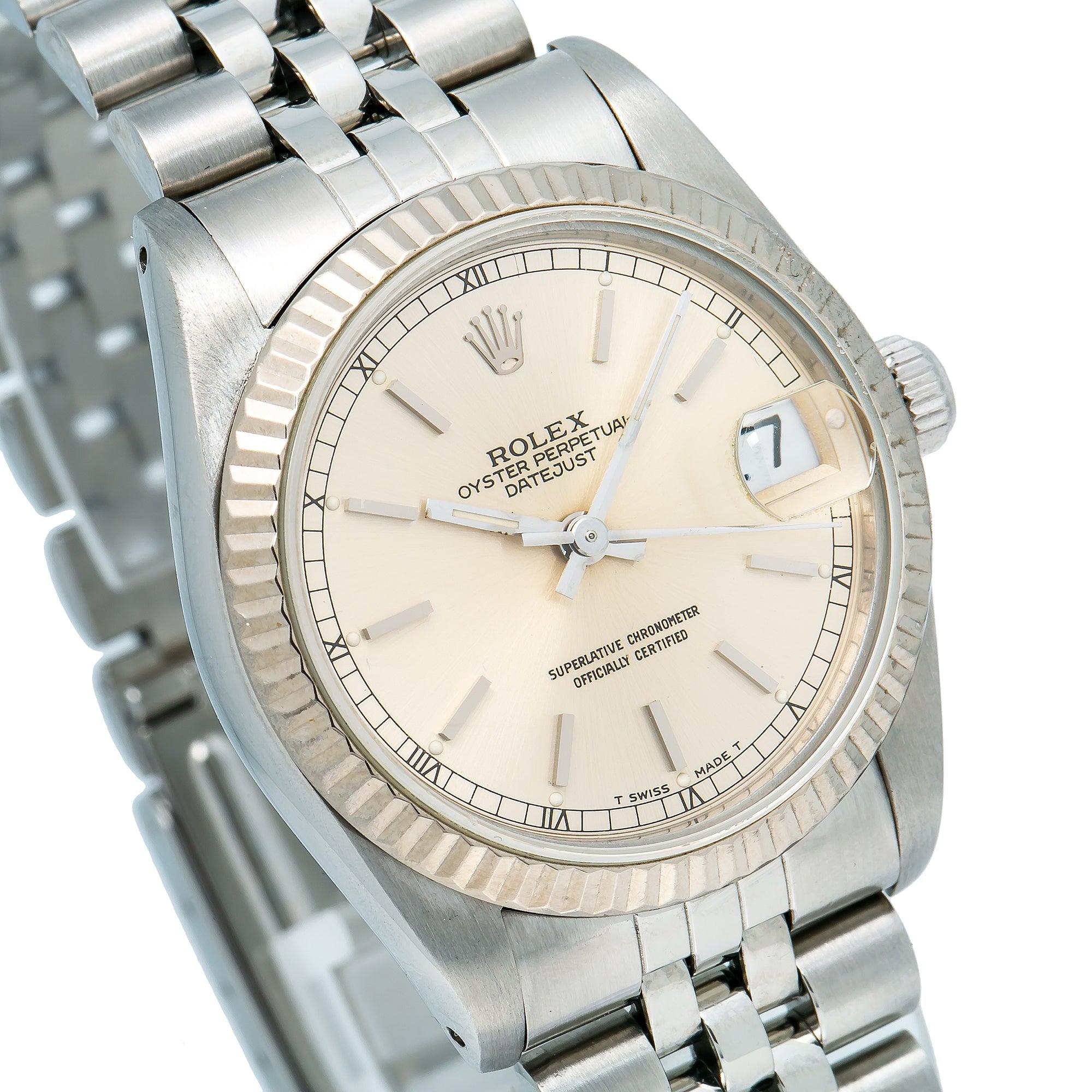 Rolex Datejust 31MM 78274 Silver Dial Fluted Bezel Stainless Steel Jubilee Bracelet