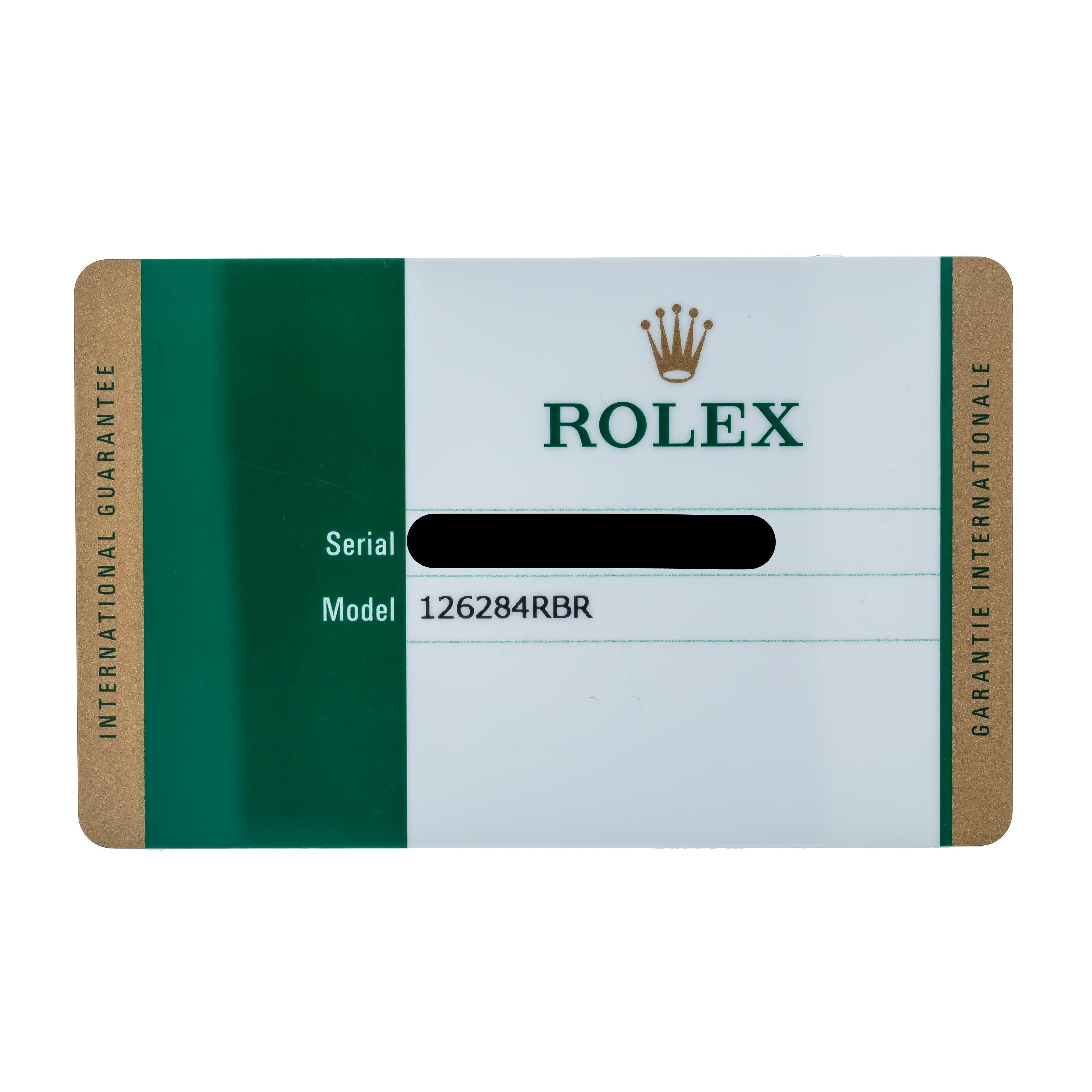 Rolex Datejust 36MM 126284RBR Green Dial Diamond Bezel Stainless Steel Jubilee Bracelet