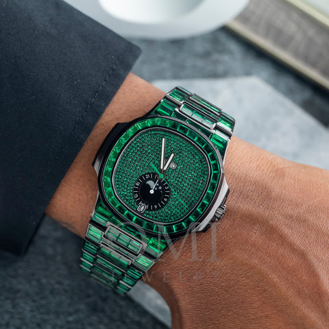 Patek Philippe Nautilus 5726/1A 40MM Green Gemstone Dial With Green Gemstone Bracelet