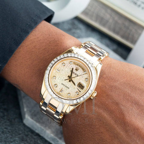 Rolex Day-Date Special Edition Tridor Masterpiece 18948 39MM Champagne Diamond Dial