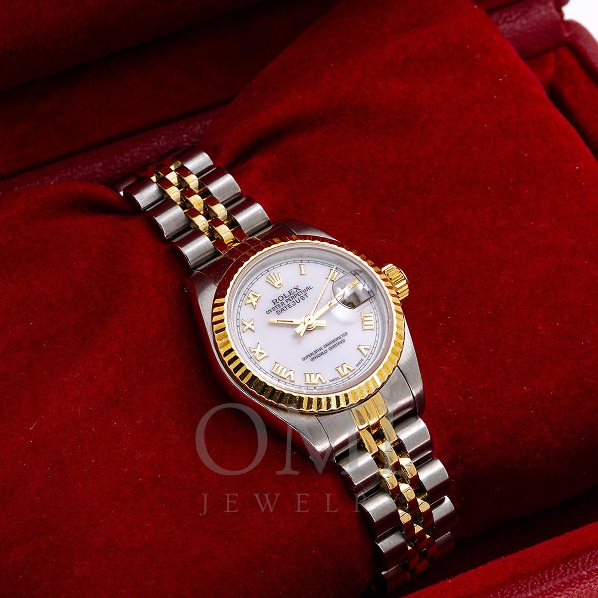 Rolex Datejust 69173 26MM White Dial With Two Tone Bracelet OMI