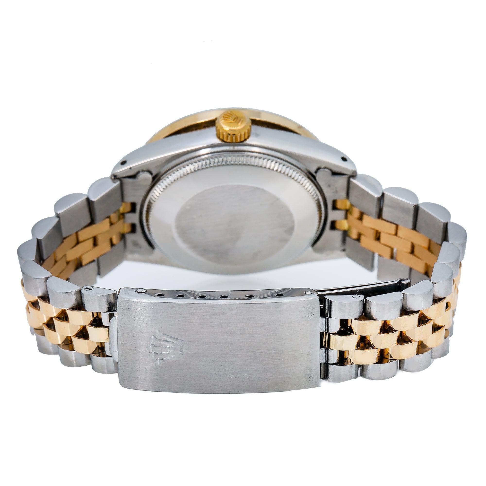 Rolex Datejust 31MM 6824 Pink Mother of Pearl Diamond Dial Diamond Bezel Two Tone Yellow Gold Jubilee Bracelet