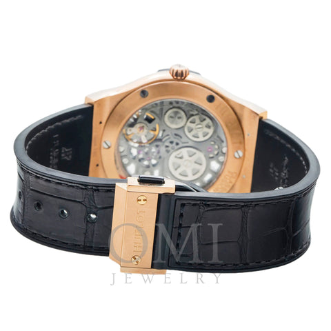 Hublot Classic Fusion Ultra-Thin 545.OX.0180.LR 42MM Transparent Dial With Leather Bracelet