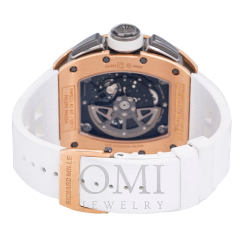 Richard Mille RM 011-FM Felipe Massa Chronograph 50MM Transparent Dial With White Rubber Bracelet
