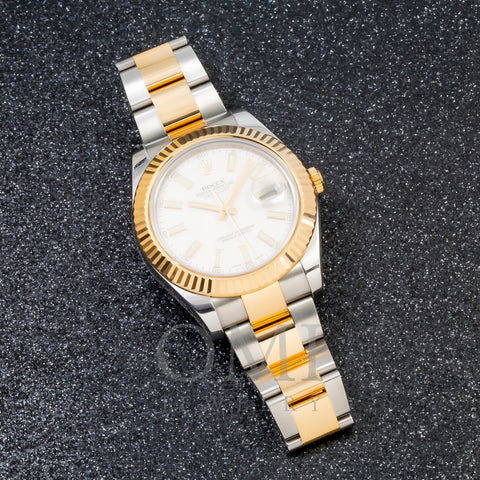 Rolex Datejust II 116333 41MM White Dial With Two Tone Oyster Bracelet