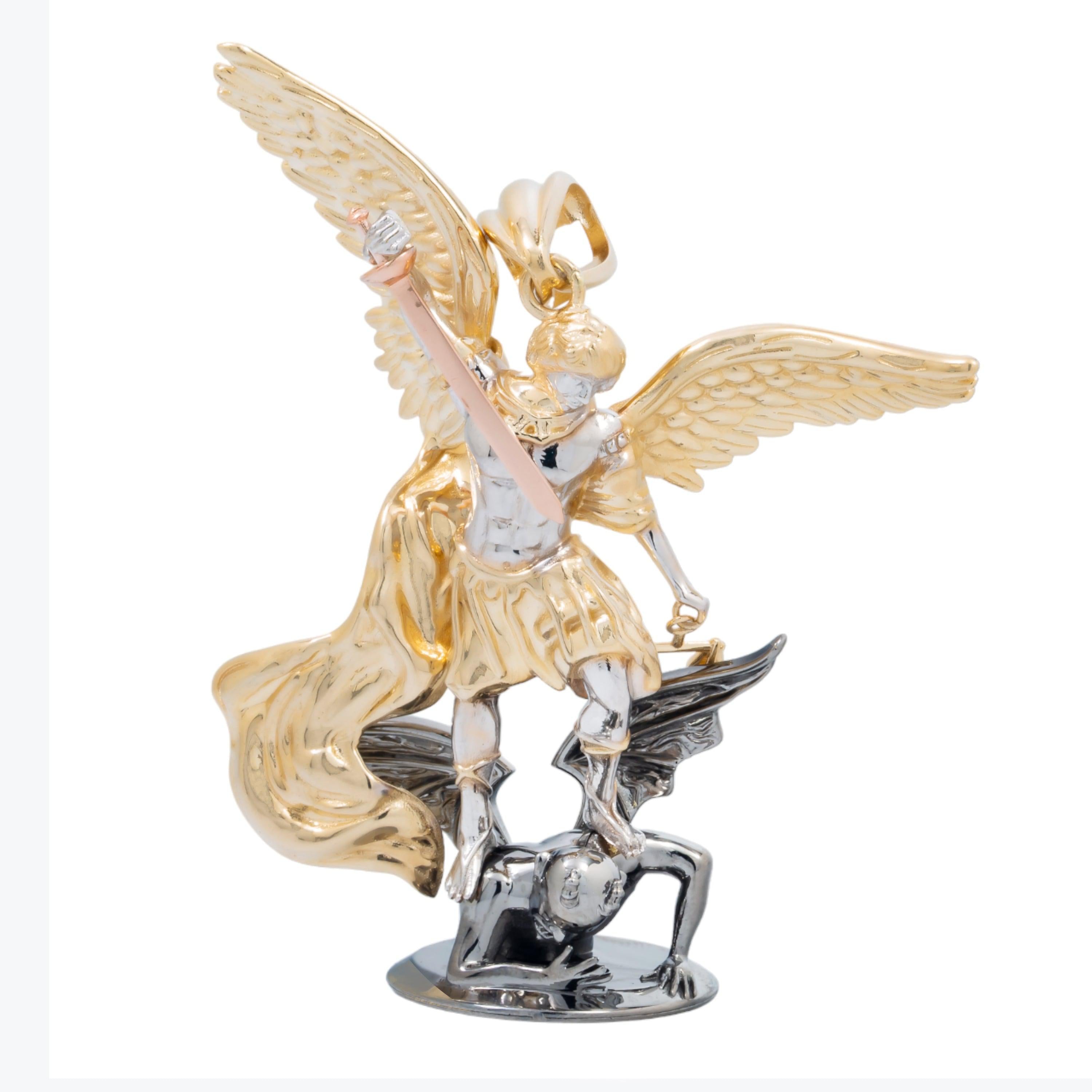 10k Tricolor Gold Pendant/ buy Angel