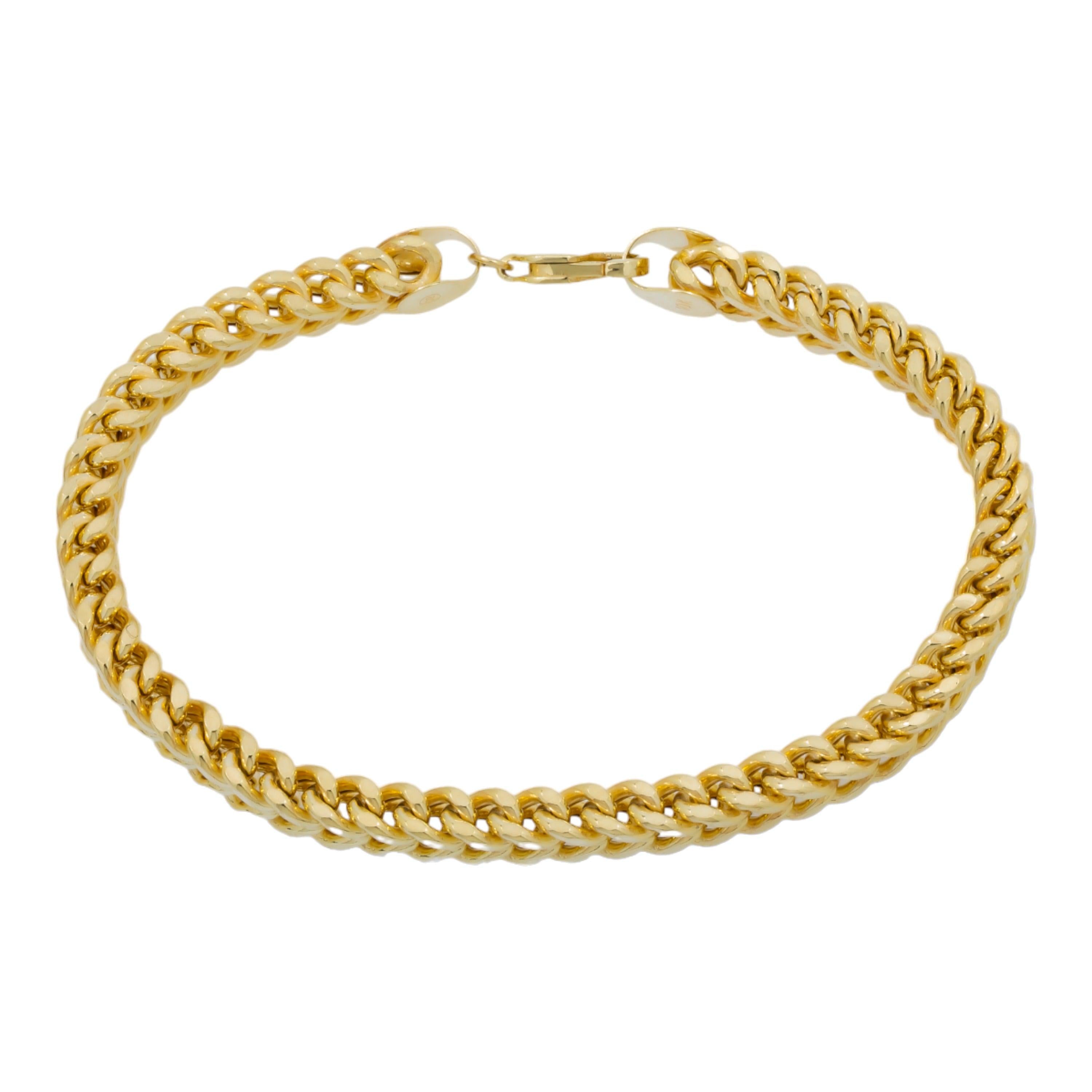 10K GOLD HOLLOW FRANCO BRACELET