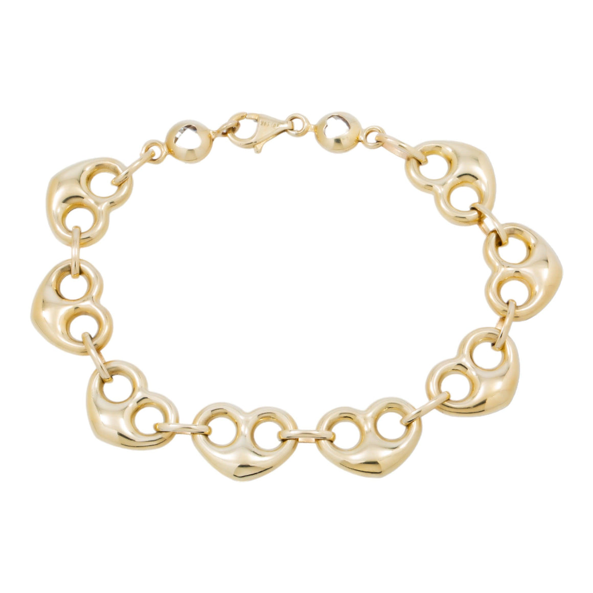 Men's Plain Gold Puff Chain Bracelets