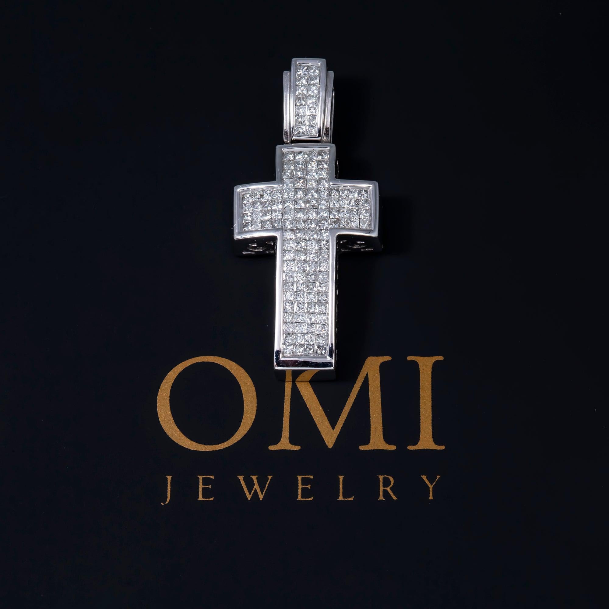 14K GOLD DIAMOND CROSS PENDANT 1.50 CT