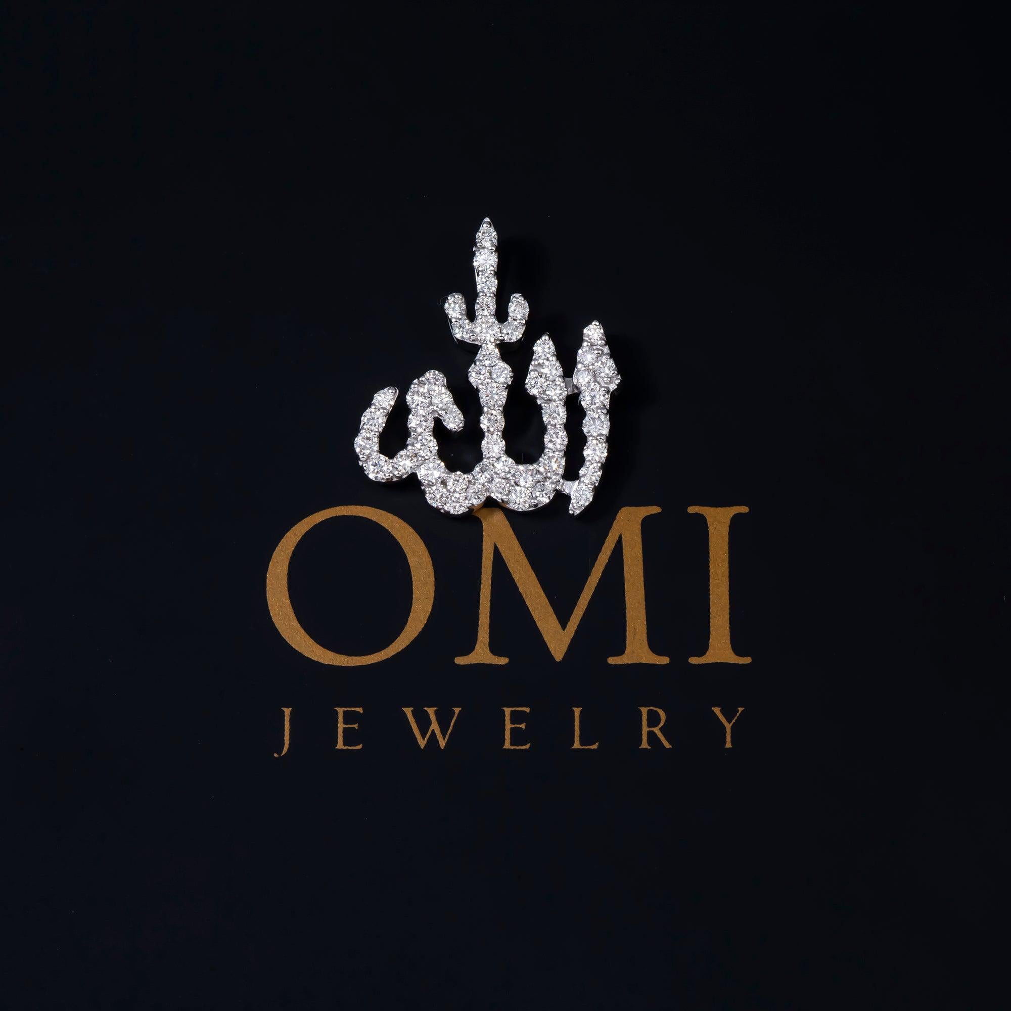 14K GOLD DIAMOND ALLAH PENDANT 0.75 CT
