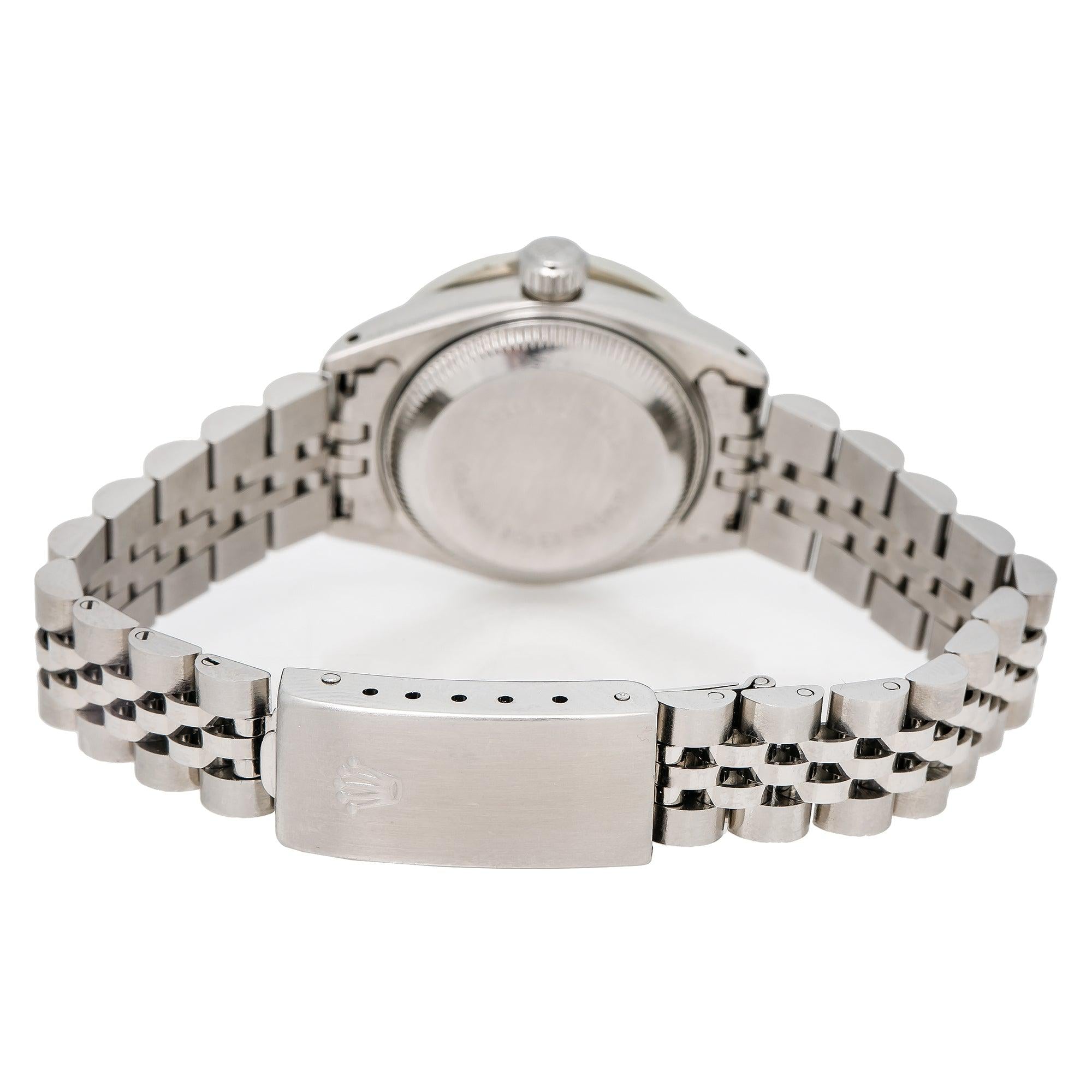 Rolex Datejust 26MM 69174 Black Diamond Dial Diamond Bezel Stainless Steel Jubilee Bracelet