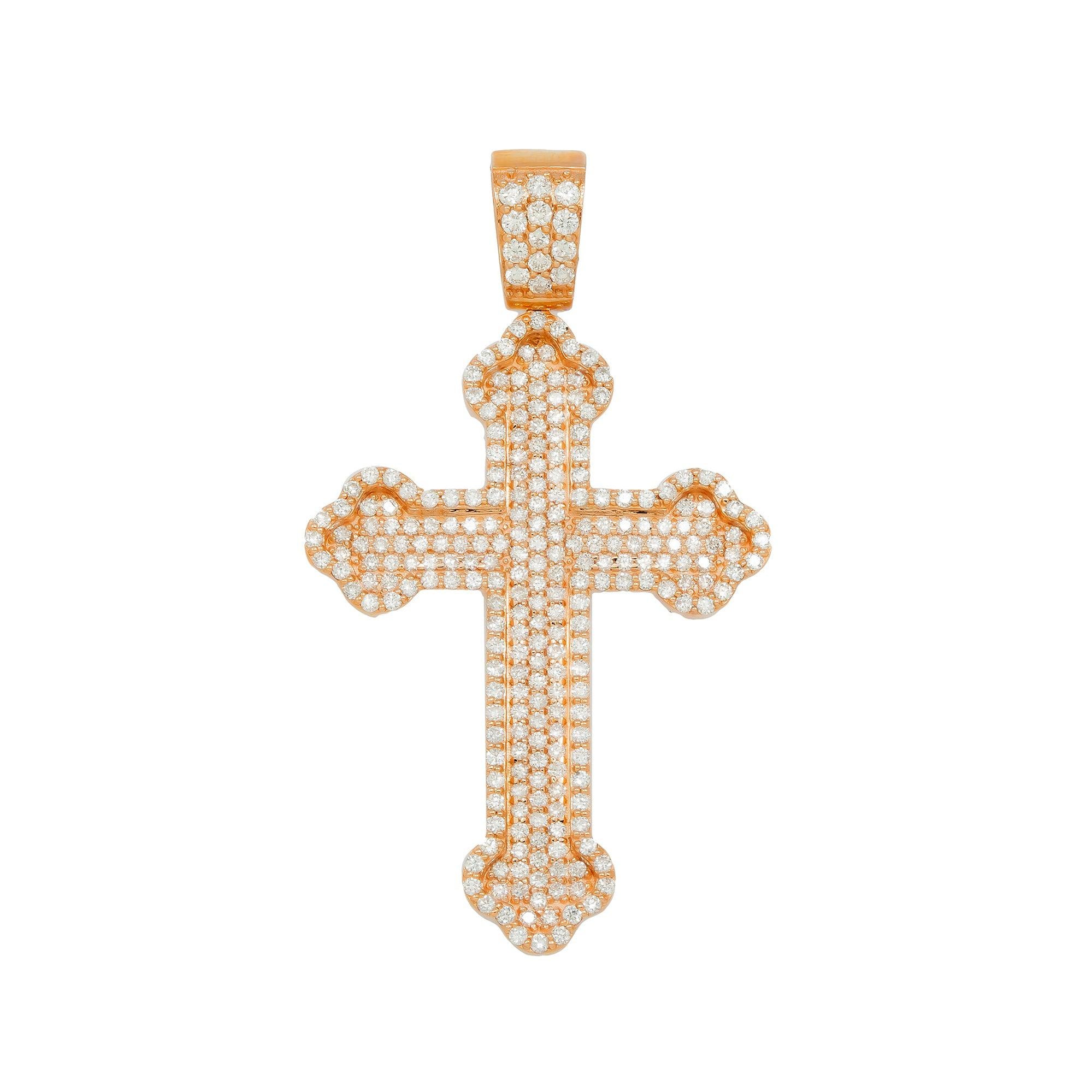 14k gold upside store down cross pendant