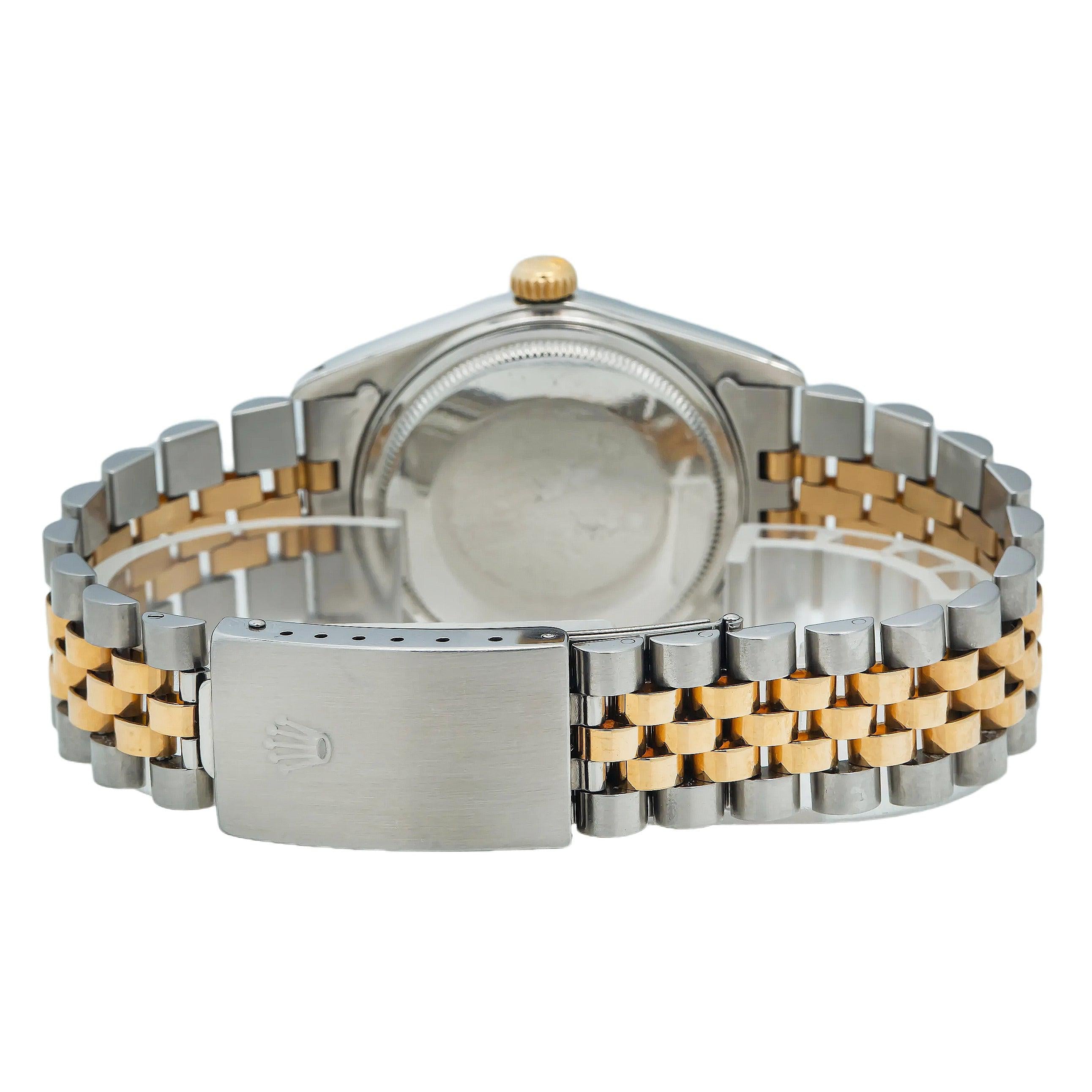 Rolex Datejust 31MM 6824 White Mother of Pearl Roman Diamond Dial Fluted Bezel Two Tone Yellow Gold Jubilee Bracelet