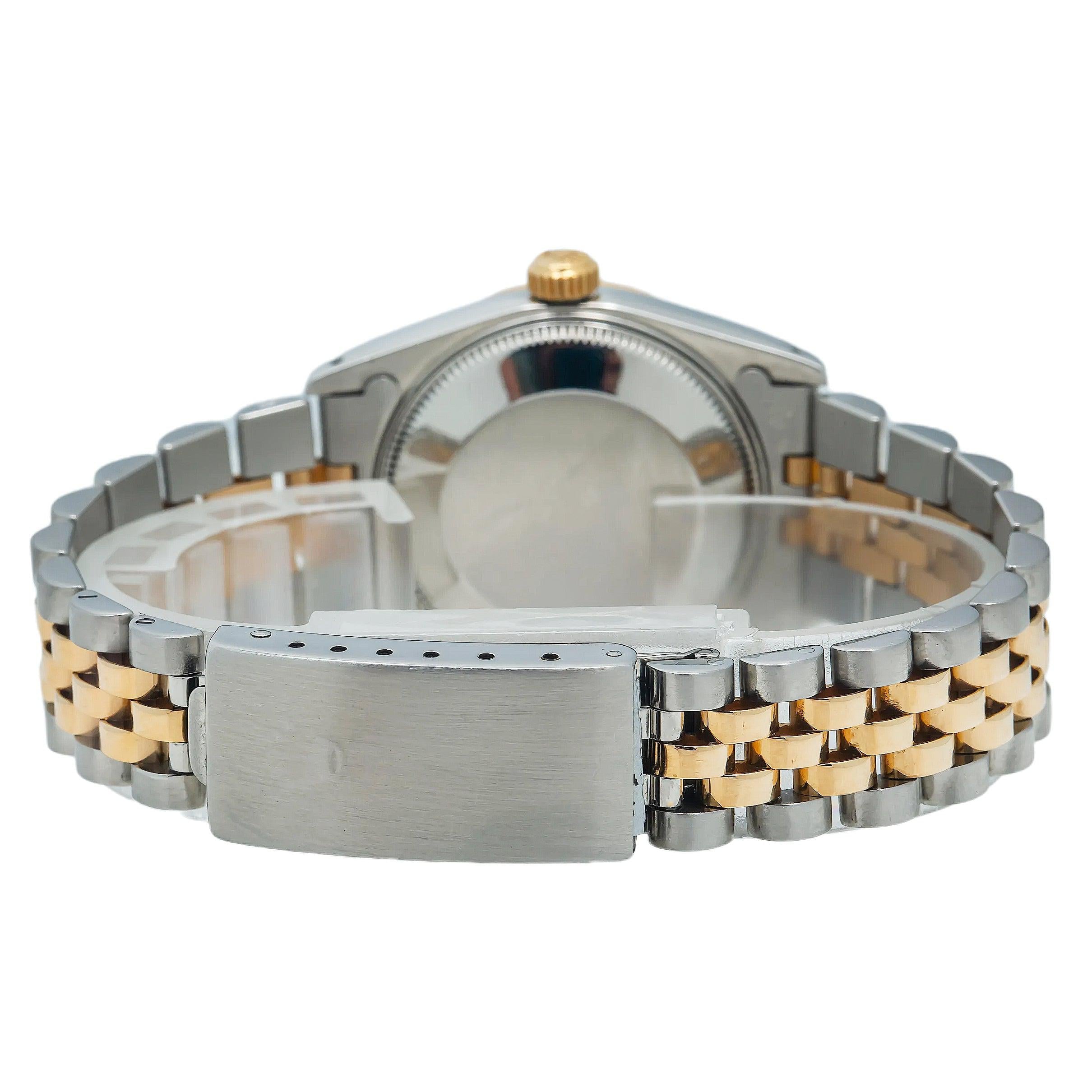 Rolex Datejust 31MM 6824 Pink Mother of Pearl Diamond Dial Fluted Bezel Two Tone Yellow Gold Jubilee Bracelet