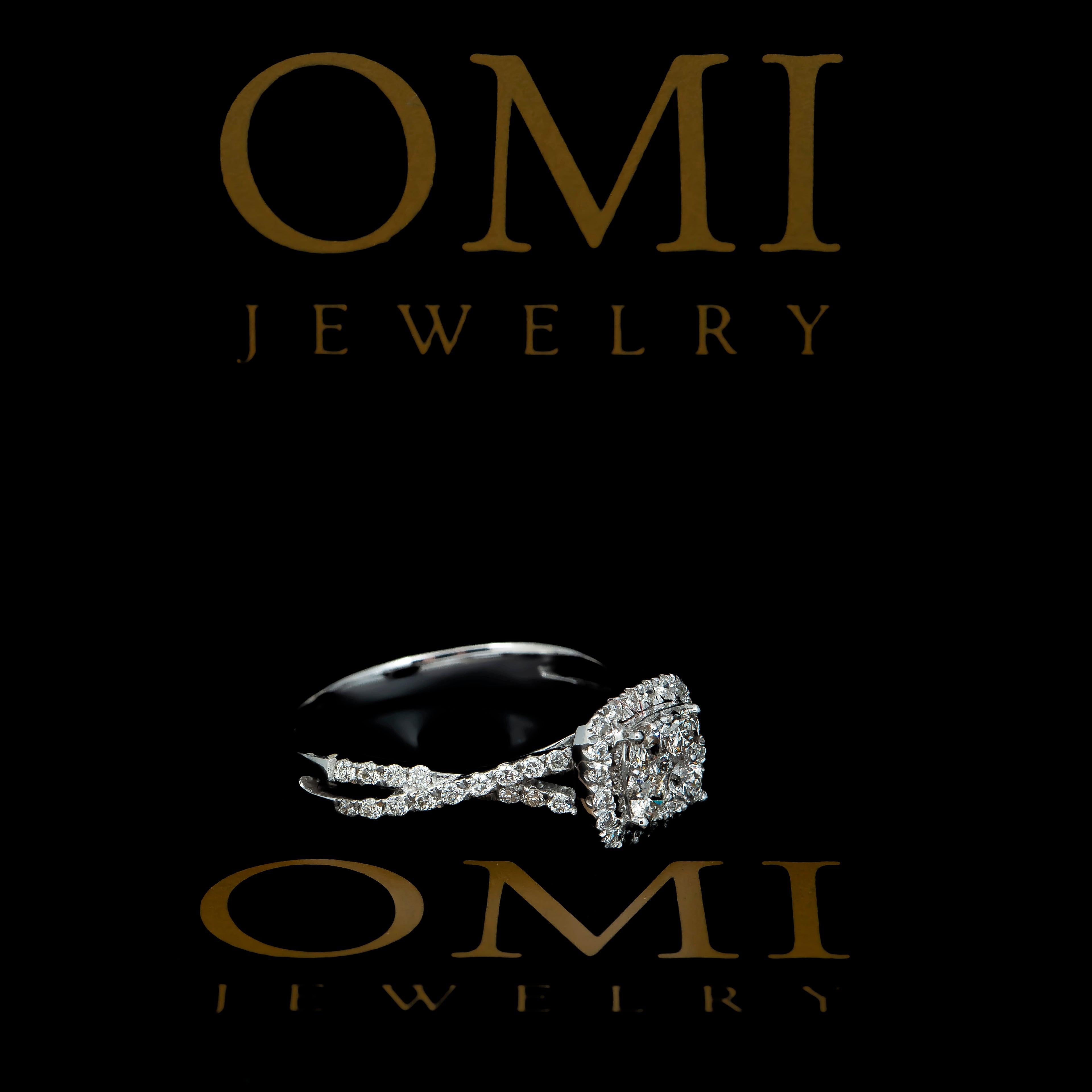 14K GOLD DIAMOND SQUARE CLUSTER RING 0.65 CT