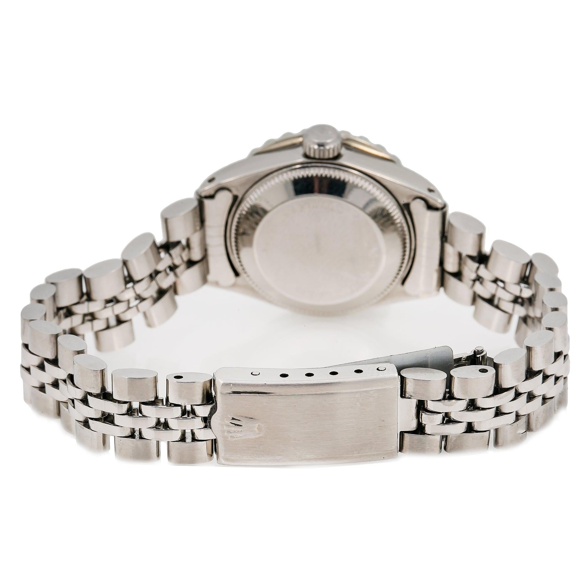 Rolex Datejust 26MM 6917 Red Diamond Dial Diamond Bezel Stainless Steel Jubilee Bracelet