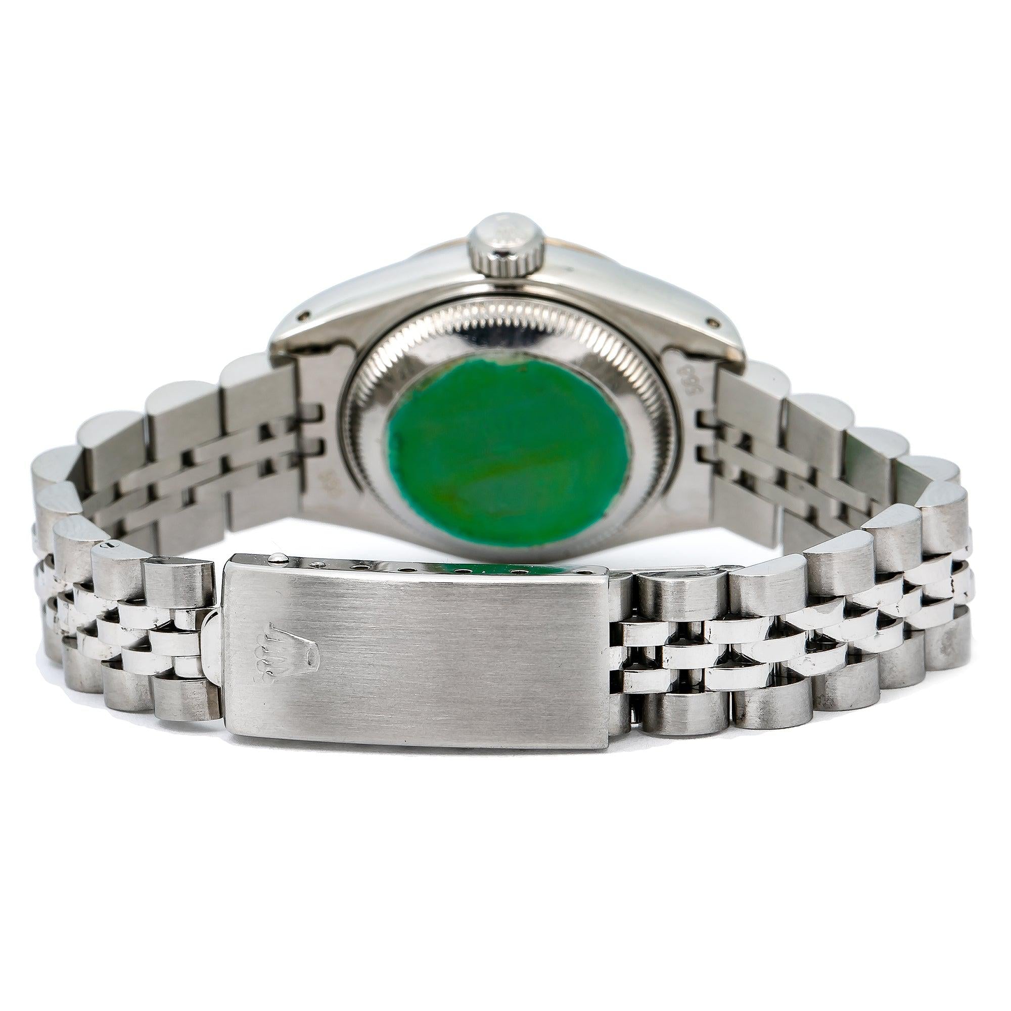 Rolex Datejust 26MM 6917 Ice Blue Diamond Dial Fluted Bezel Stainless Steel Jubilee Bracelet