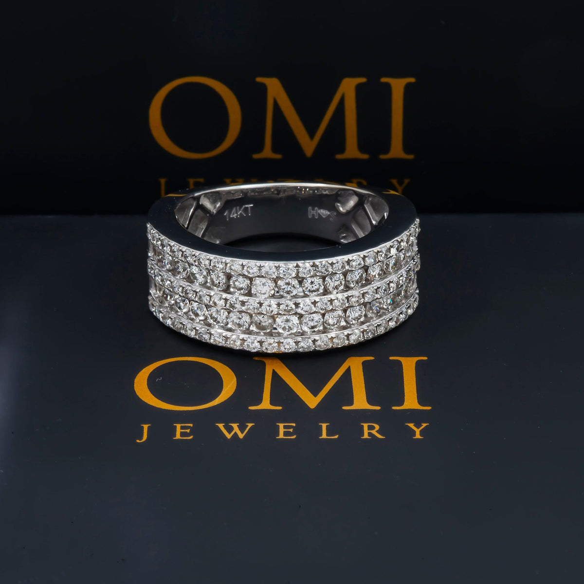 14K GOLD ROUND DIAMOND ETERNITY BAND RING 2.00 CT