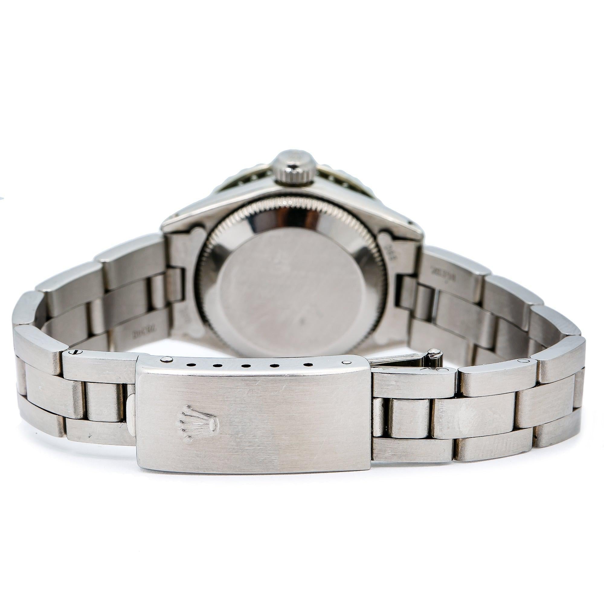 Rolex Datejust 26MM 69160 Purple Diamond Dial Diamond Bezel Stainless Steel Oyster Bracelet