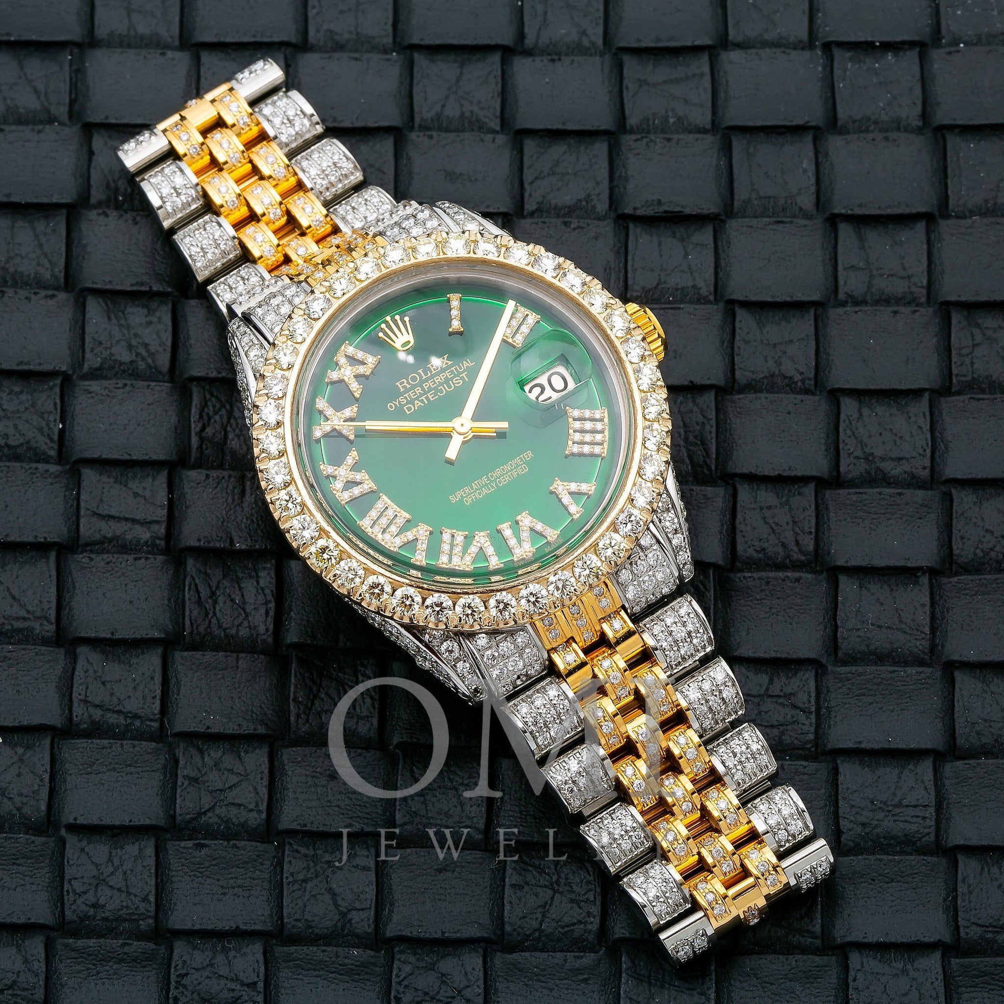 Rolex Datejust 1601 36MM Green Diamond Dial With 8.25 CT Diamonds