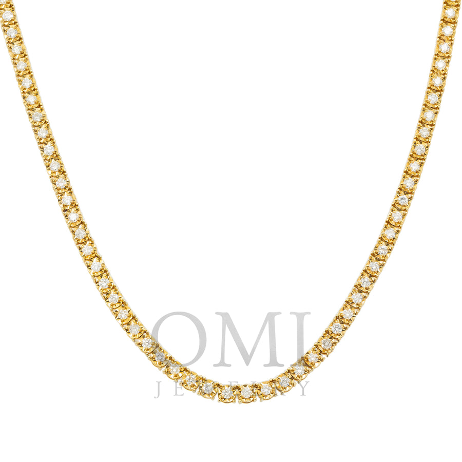 MOISSANITE 10K WHITE GOLD TENNIS CHAIN NECKLACE – Speak Easy Jewelry