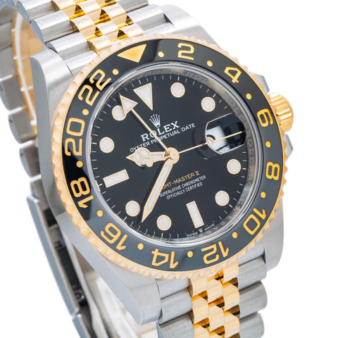 Rolex GMT-Master II 126713GRNR 40MM Black Dial With Two Tone Jubilee Bracelet