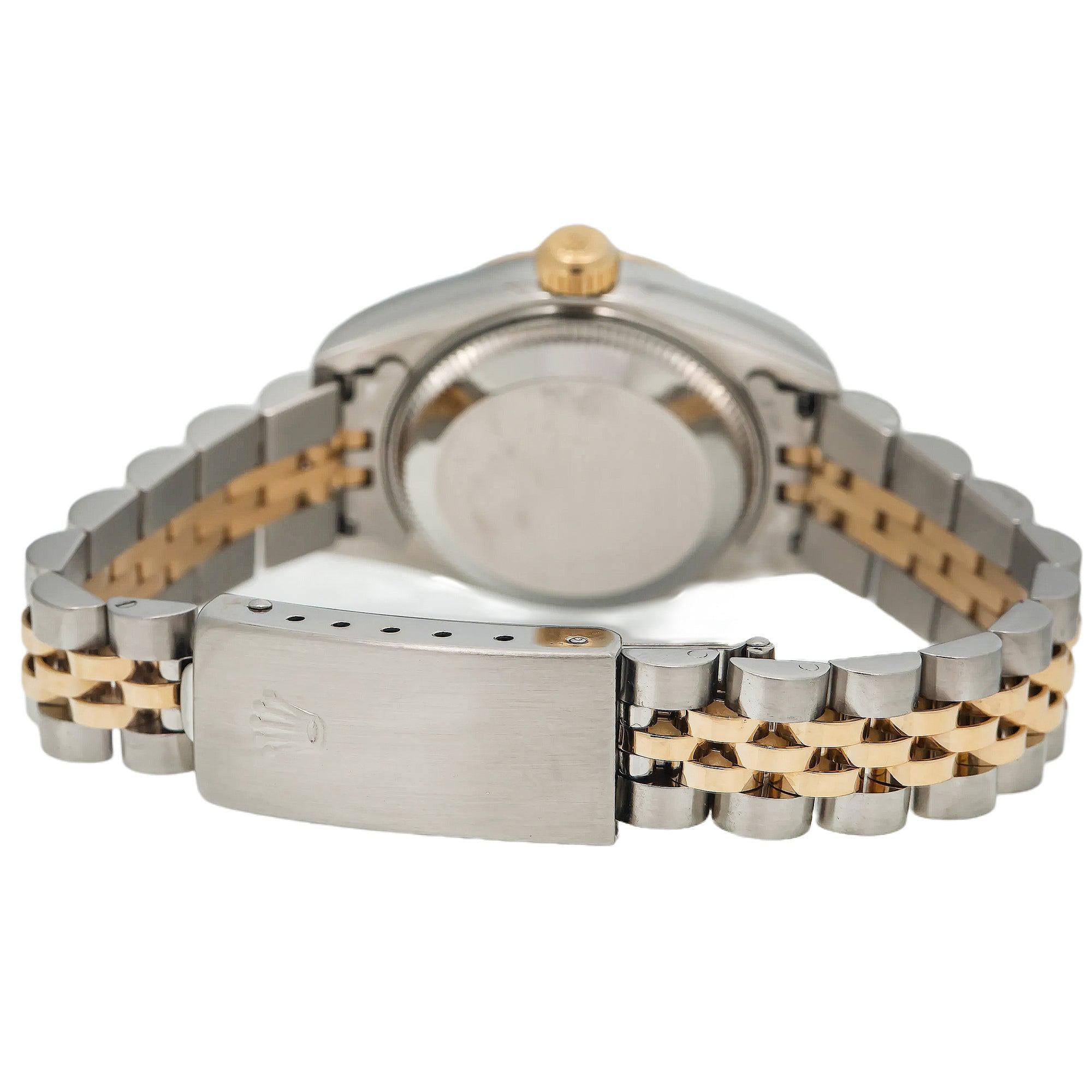 Rolex Datejust 26MM 6917 Champagne Roman Dial Fluted Bezel Two Tone Yellow Gold Jubilee Bracelet